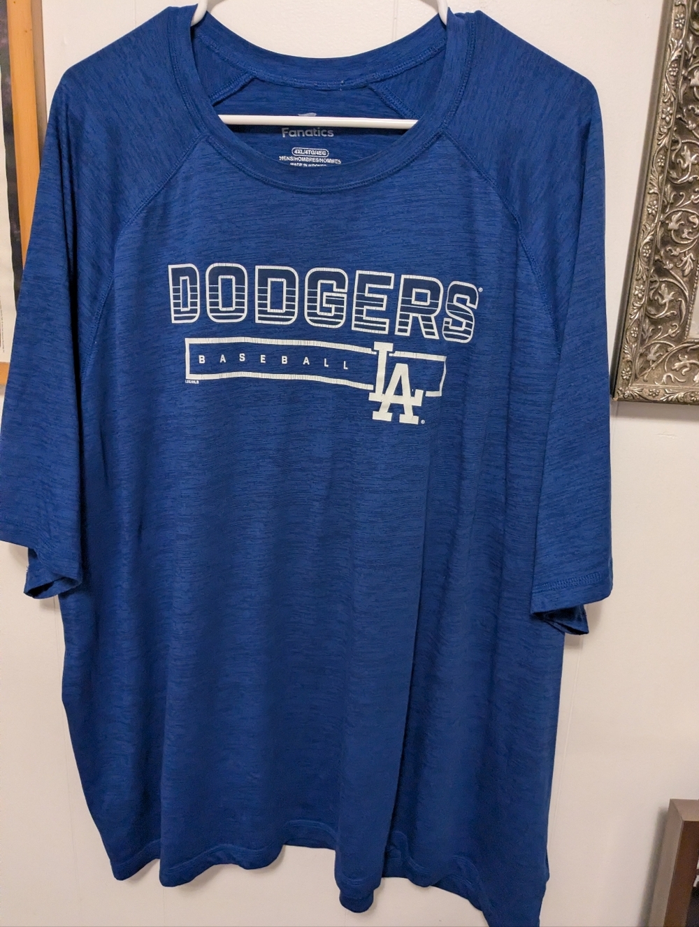 Fanatics Los Angeles Dodgers Blue Short-Sleeve Tee with White Logo, 4XL